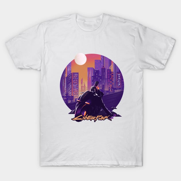 Cyberpunk City T-Shirt by Anniko_story